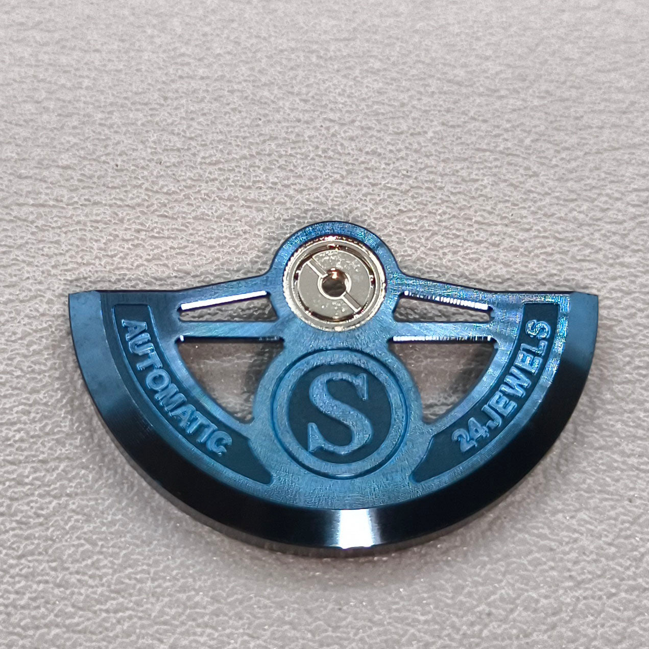 Modified Blue Hollow S Carved Oscillating Weight Rotor for NH35 NH36 Movement