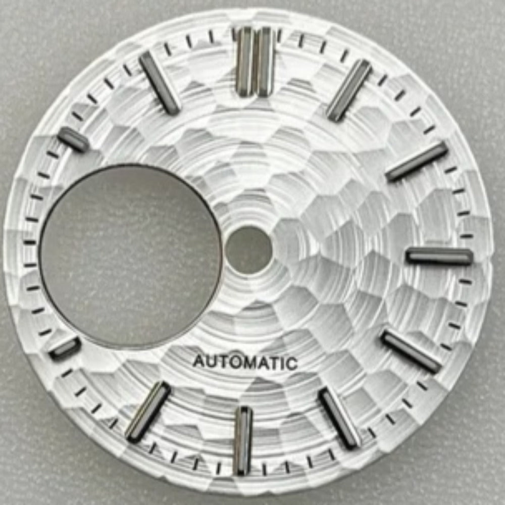 28.5mm White Hollow Green Luminous Watch Dial Fit for NH34 NH38 Movement