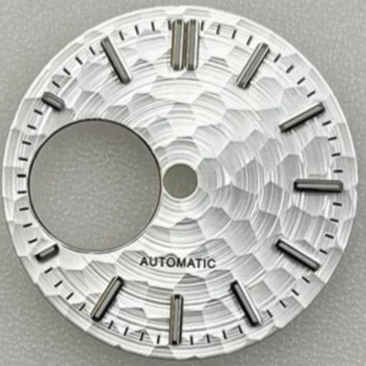 28.5mm White Hollow Green Luminous Watch Dial Fit for NH34 NH38 Movement