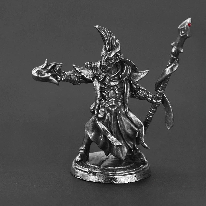 Ashen Fire Lancer Copper Miniature Figurine White Bronze Fantasy Wargame 202-5