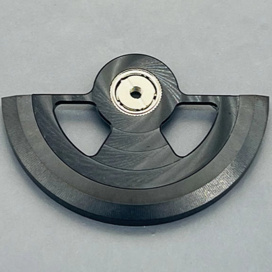 Black modified hollow Geneva-style rotor oscillating weight for NH35 NH36 watch movements.