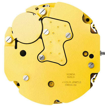 Ronda 3520D quartz watch movement with precise timekeeping, durable design enhancing watch performance.