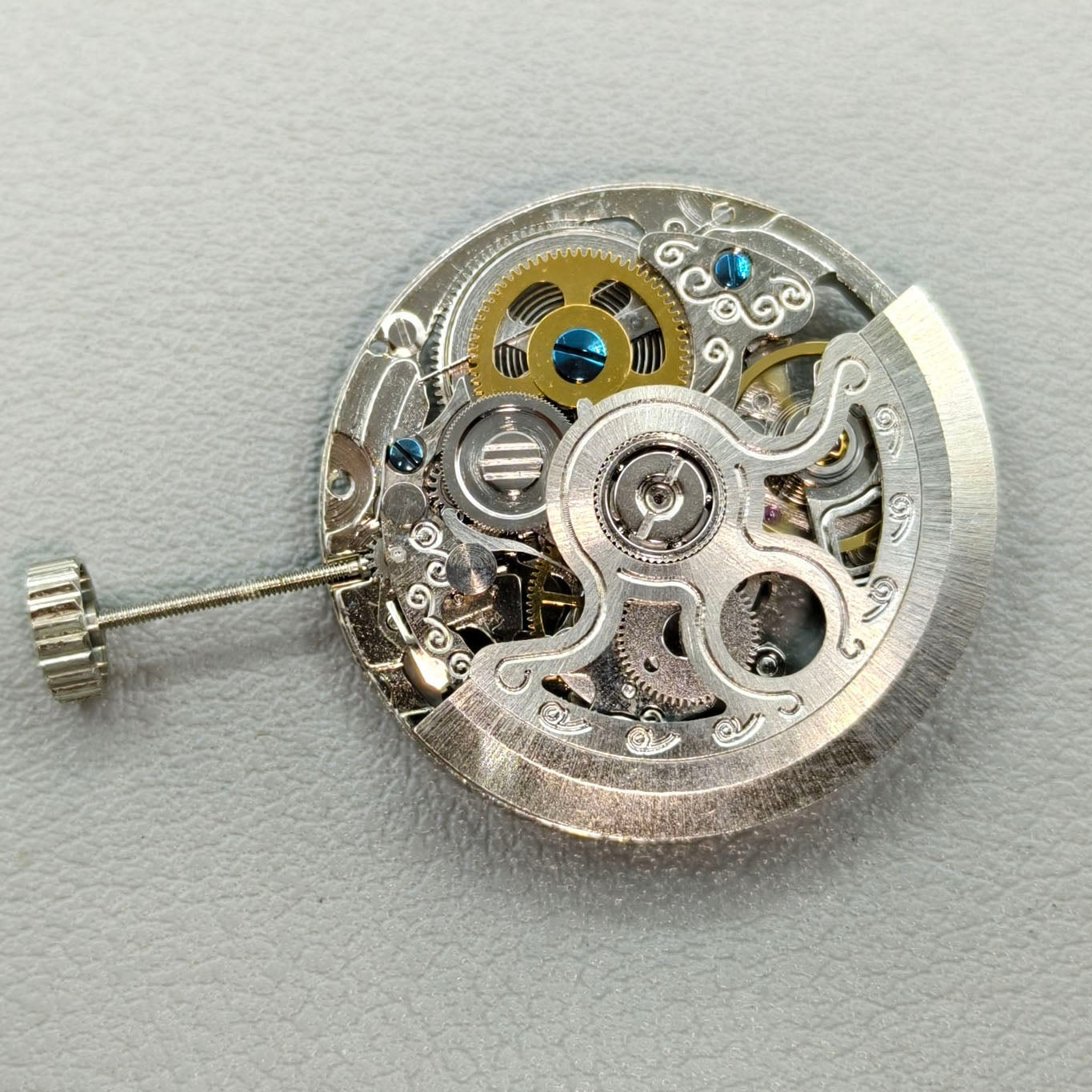 Hangzhou 2189 Automatic Mechanical Movement 3 Hands Hollow Silver