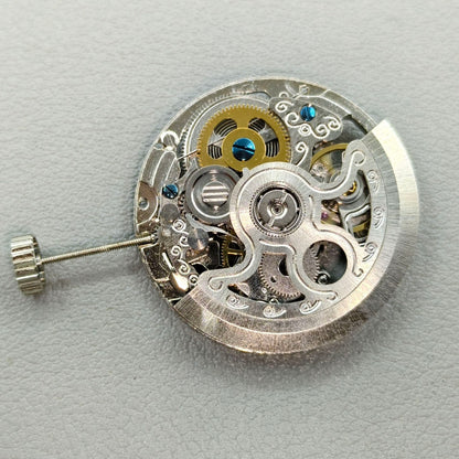 Hangzhou 2189 Automatic Mechanical Movement 3 Hands Hollow Silver