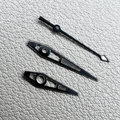 Black Big Arrow Green Lume Watch Hands Set for NH35/36 NH38 NH72 NH70