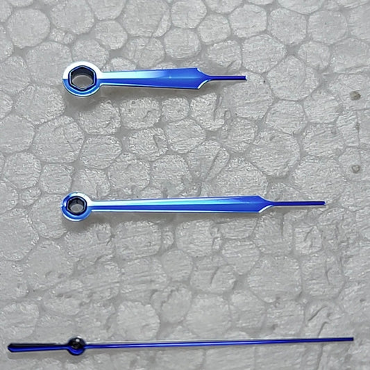 Aiguilles de montre peintes bleu canon de 11 x 16 x 17 mm pour mouvement Orient fabriqué en Chine