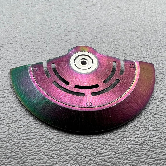 Hollow rotor oscillating weight with ball bearing for Asian 7750 movement, precise watch accessory.
