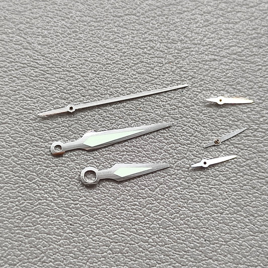 Silver Trim Luminous 6 Pins Watch Hands for ETA G10.211 Quartz Watch Movement