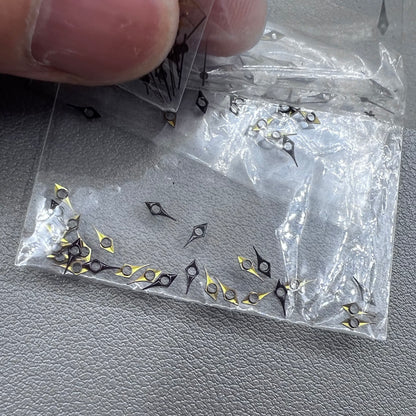 100 Sets/Pack 12mm Silver Trim Watch Hands for Miyota 2035 Watch Movement