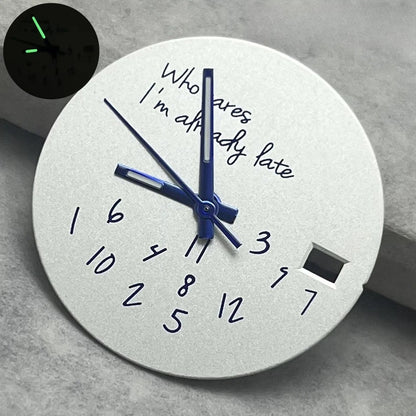 Modified 28.5mm DIY Watch Dial Fits NH35/NH36/4R/7S Who Cares Lt's Already Late
