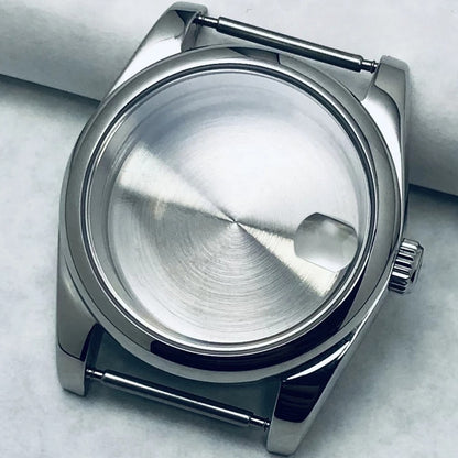36/40mm Steel Watch Case Sapphire For NH34 NH35 NH36 ETA2824 PT5000 S Crown