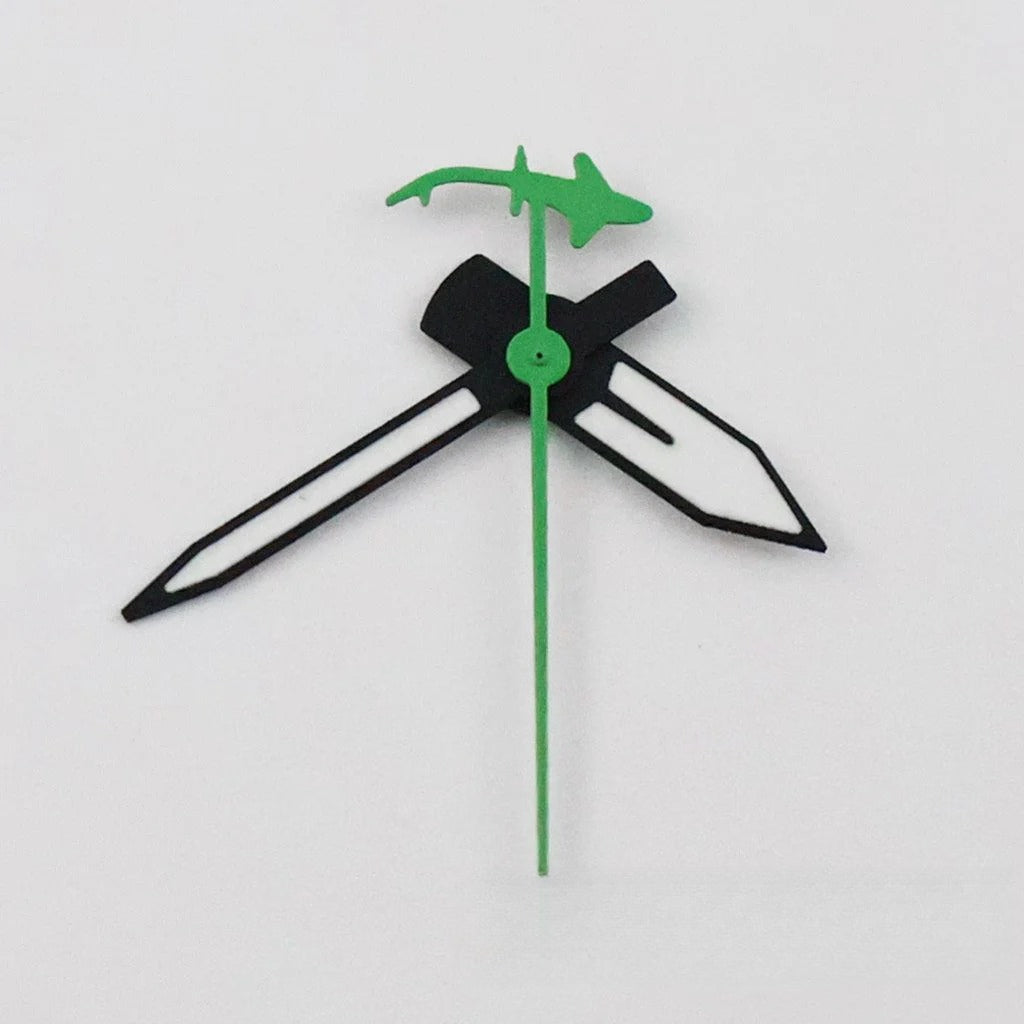 Shark Second Hand C3 Green Lume Watch Hands for NH34 NH35 NH36 NH38 NH70 NH72