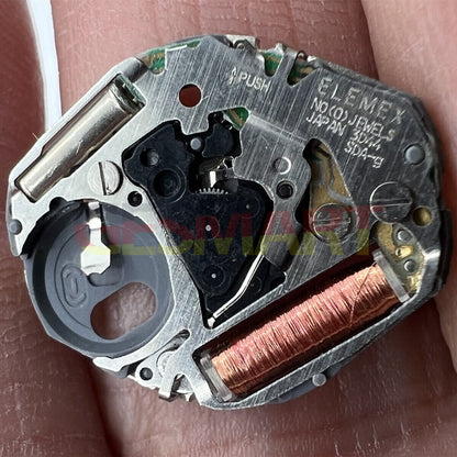 Japan Made Miyota 3D44 quartz watch movement, 2-hand repair part for precision timekeeping.