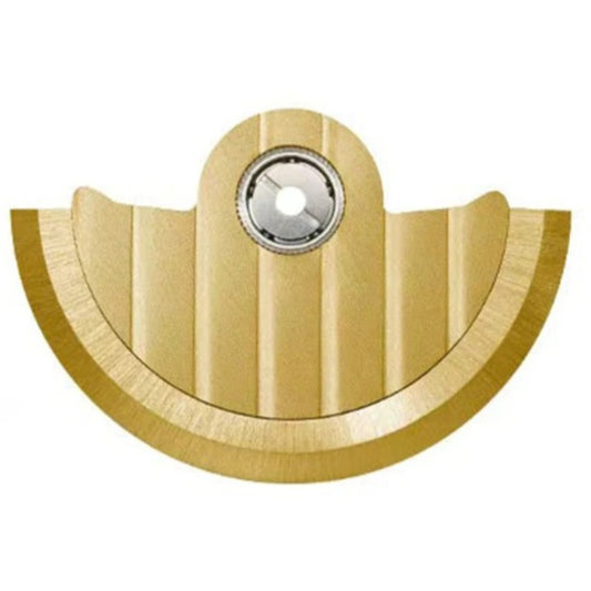 Golden vertical stripe rotor with oscillating weight for NH35 NH36 watch movements.