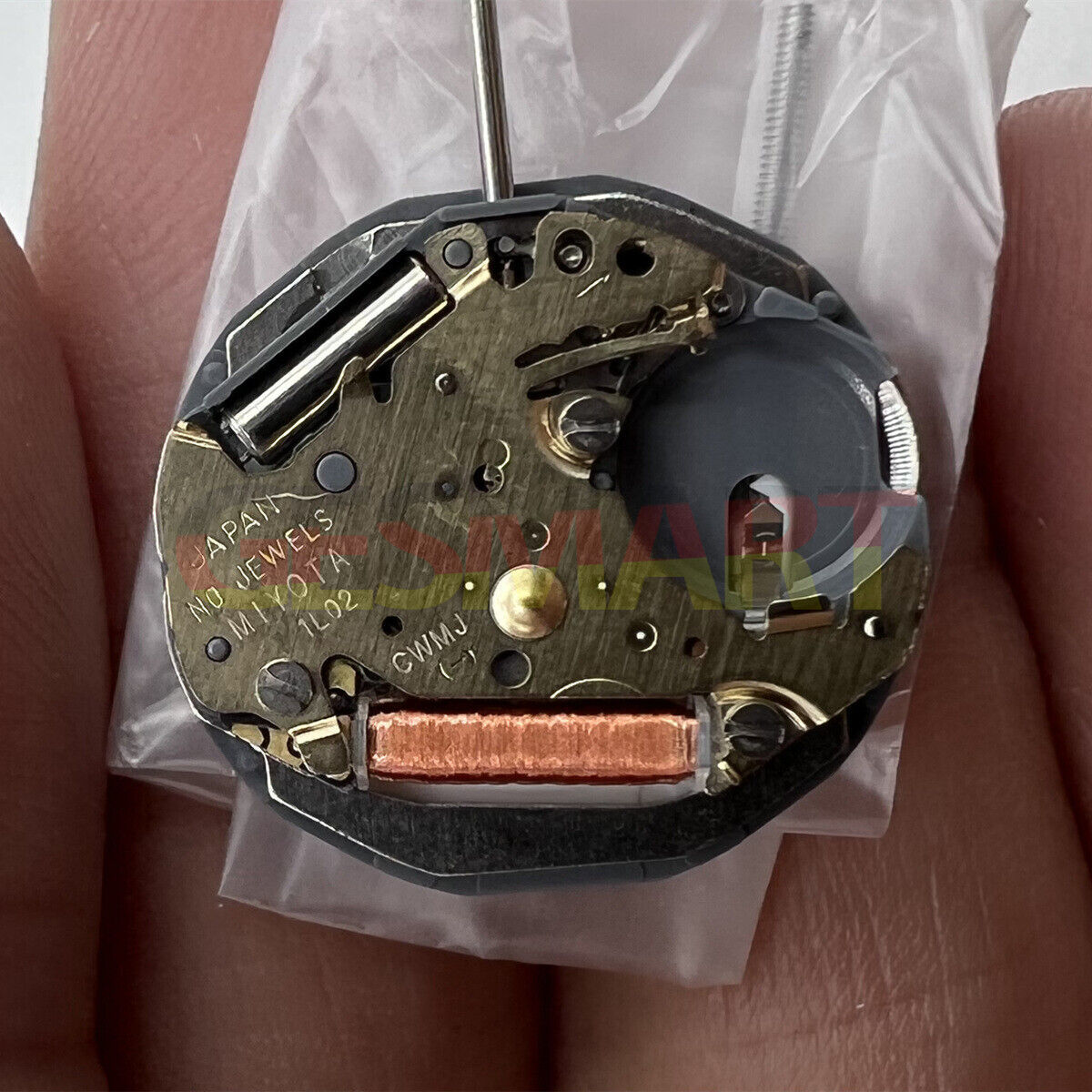 Miyota 1L02 Japan quartz movement watch accessory with English dial, precision timekeeping component.
