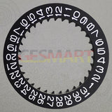 White Font Black Date Disk Wheel for NH36 Movement Date At 3 Watch Part