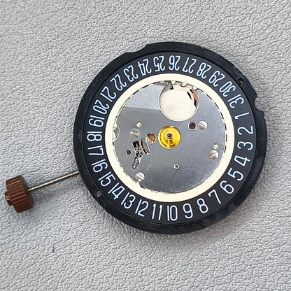 Swiss Ronda 515 Quartz Movement 3 Hands Black Disk Single Calendar@6