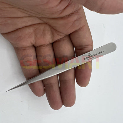 Bergeon 7024-3 anti magnetic tweezers 120mm for precise watch repair and accessory handling