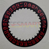 Red Font Black Date Disk Wheel for NH36 NH35 Movement Date@3 Crown Position 3.8