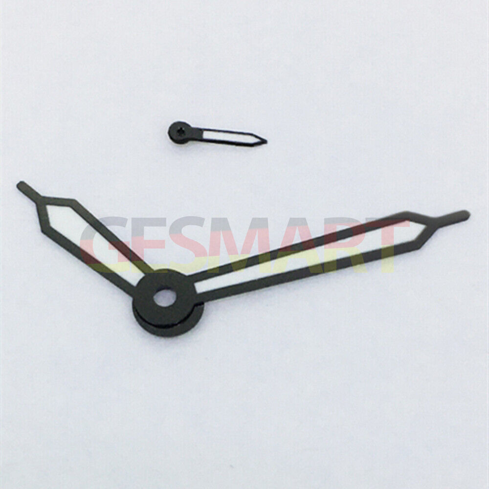 Black trim green luminous watch hands for ST3600 movement, enhancing visibility and style.