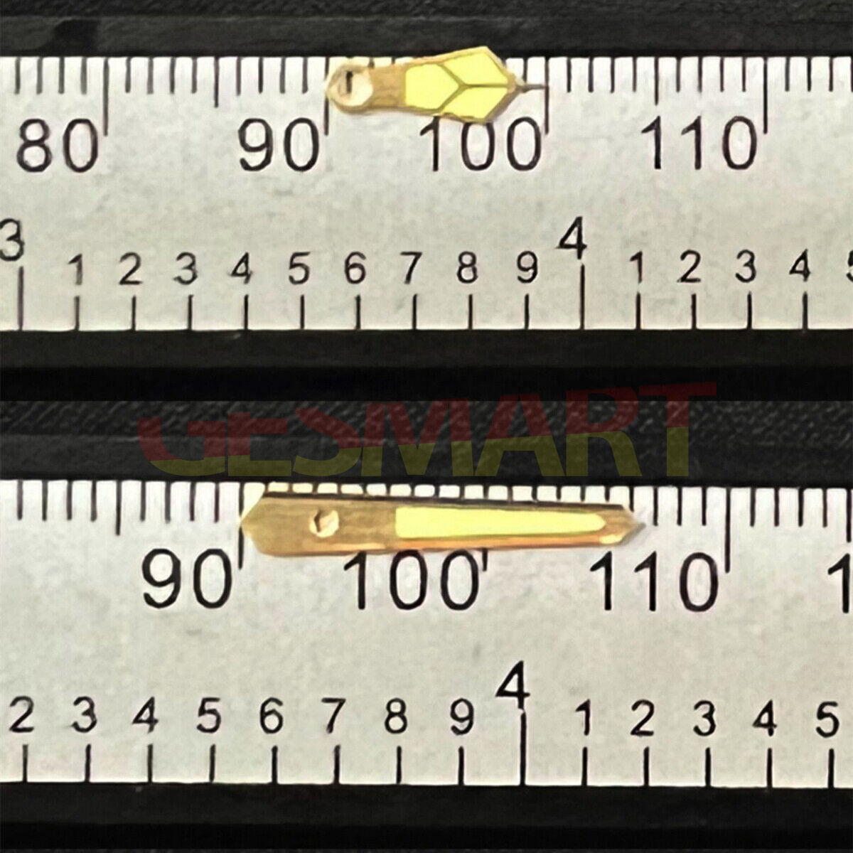 Golden Trim C3 Super Lume watch hands, luminous and precise, compatible with SKX/SBBN models for diving enthusiasts.