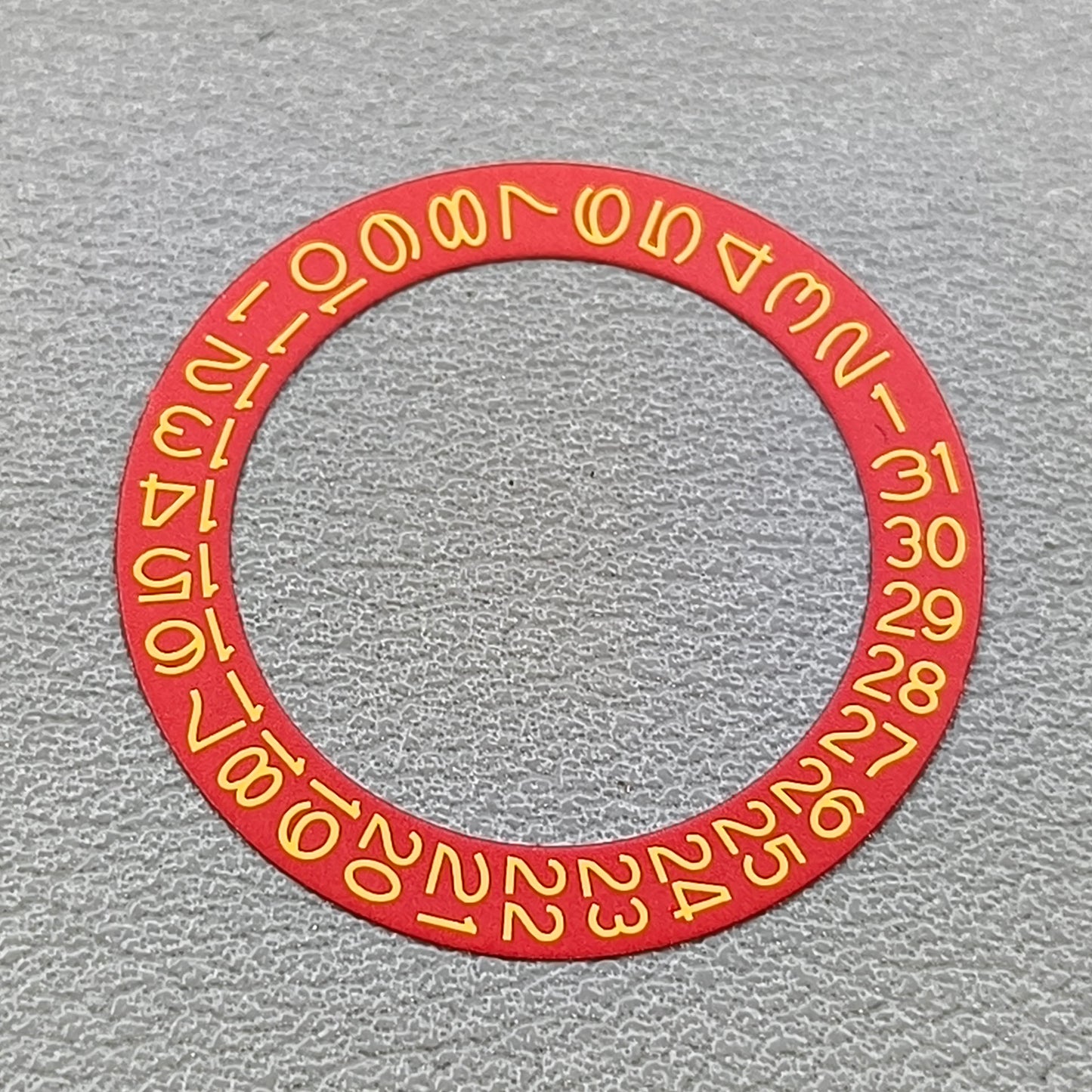 Royal Yellow Font Red Background Disk Date Wheel Datedisk for Miyota NH35 NH36