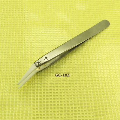 Zirconium ceramic tweezer, acid and alkali resistant, high-temp, anti-static for precise watch accessory handling
