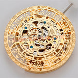 China Made HZ27AOB Golden Hollow Calendar Automatic Mechanical Movement