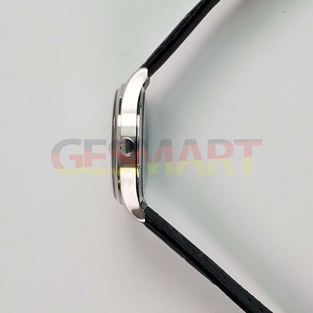 42mm Seagull ST3600 men's watch, manual mechanical movement, white dial, classic timepiece design.