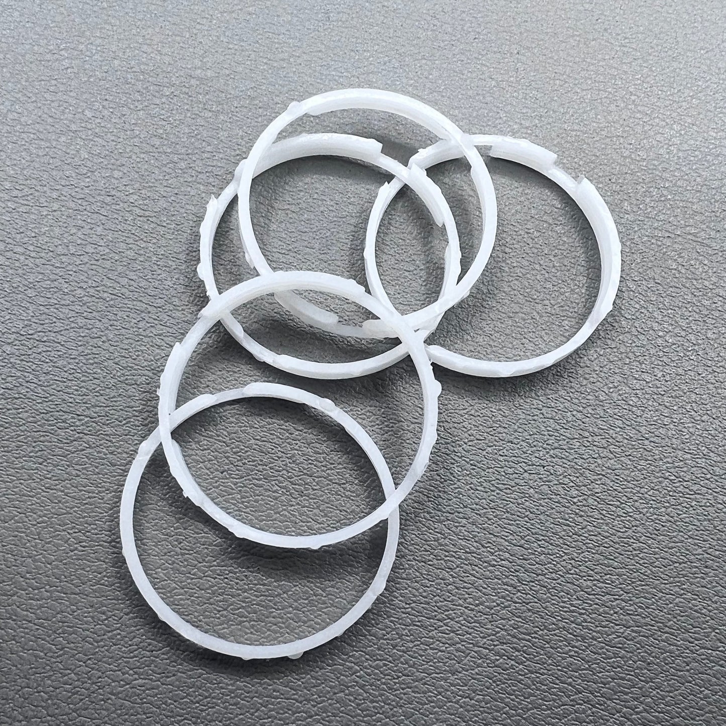 Set of 5 ETA watch movement spacer rings, 3.2mm cushion mount for precise assembly