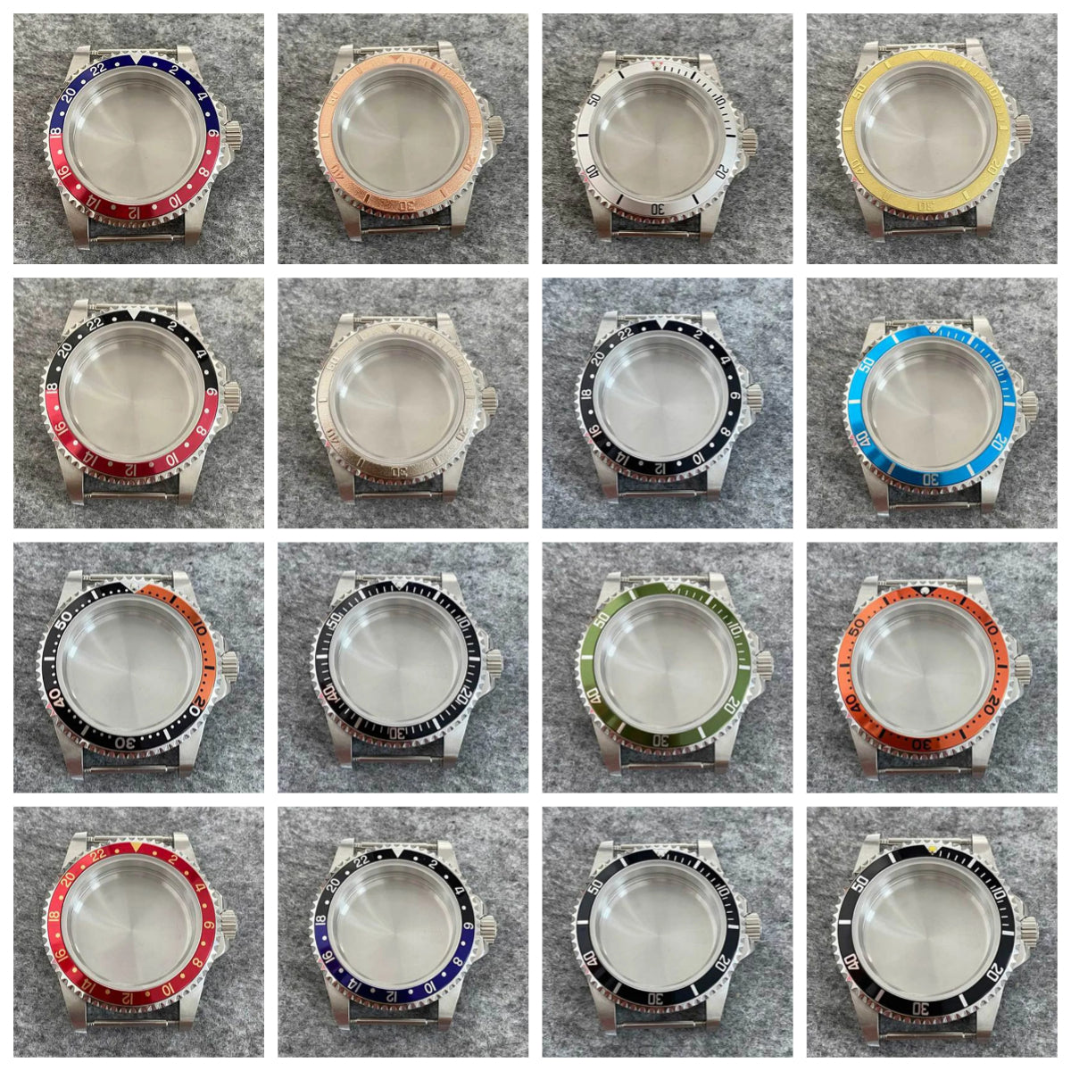 39.5mm Retro Flat Mirror Sapphire Glass Case Stainless Steel Case for NH35 NH36