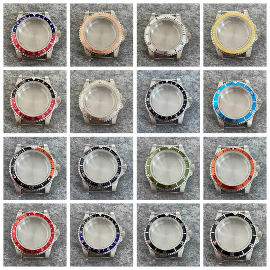 39.5mm Retro Flat Mirror Sapphire Glass Case Stainless Steel Case for NH35 NH36