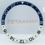 38mm Resin+Aluminum Alloy Blue Luminous Watch Bezel for SKX007 SKX011 Series