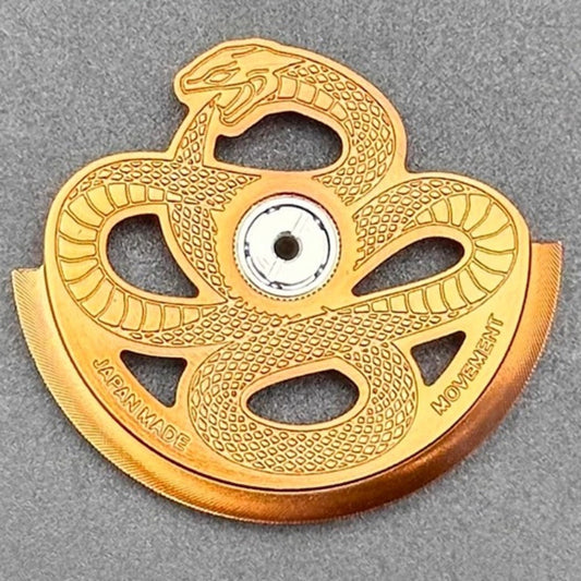Modified Light Brown Hollow Snake Rotor Oscillating Weight for NH35 NH36 Movement