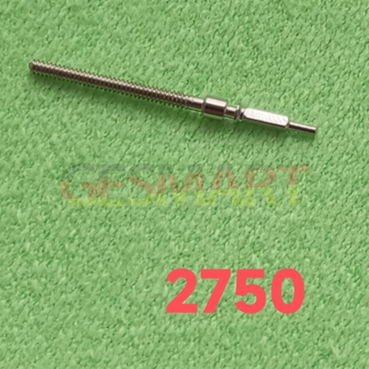 Watch winding stem for China Made 2750 movement, spare part for precise watch repairs.