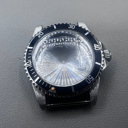 39.5mm stainless steel waterproof watch case with sapphire glass, compatible with NH35/36 movements.