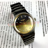 32mm Dandong Made Manual Mechanical Watch 17 Jews Gradient Gold+Black Dial