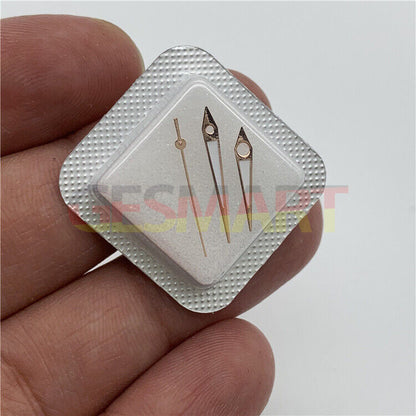 Green luminous 14mm watch hands set for Miyota NH35/NH36, enhancing visibility and style.