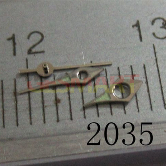 Silver 5mm pointed luminous watch hand with trim, compatible with Miyota 2035 2115 2105 2305 2315 models.
