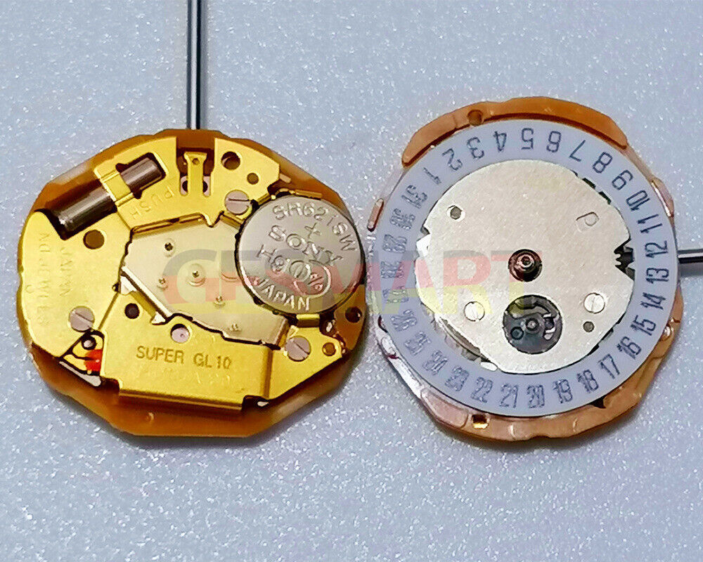 Miyota GL10 Japan quartz movement watch with date at 6 o?clock, 3-hand display, precision timekeeping.