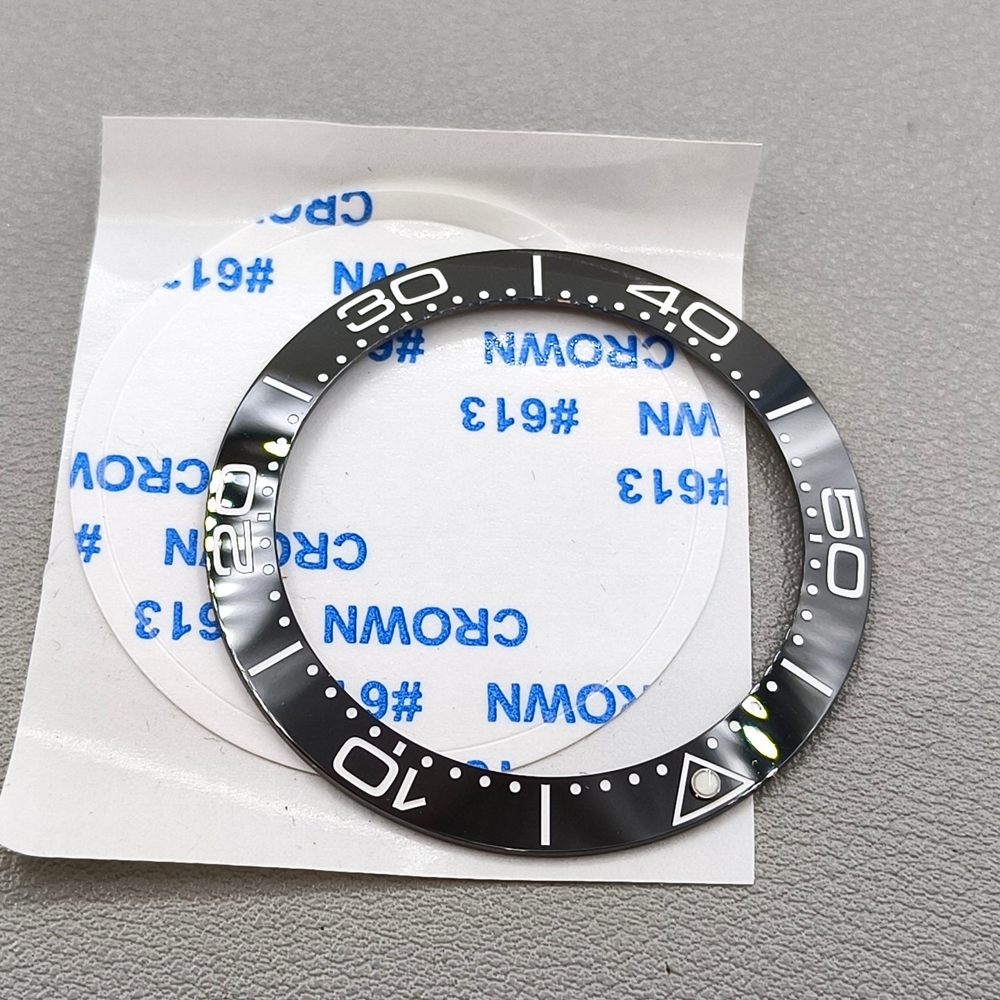 41.5mm /32.5mm Black Ceramic Bezel White Font Watch Bezel Insert