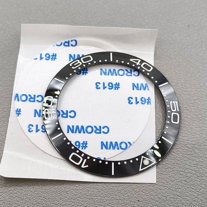 41.5mm /32.5mm Black Ceramic Bezel White Font Watch Bezel Insert