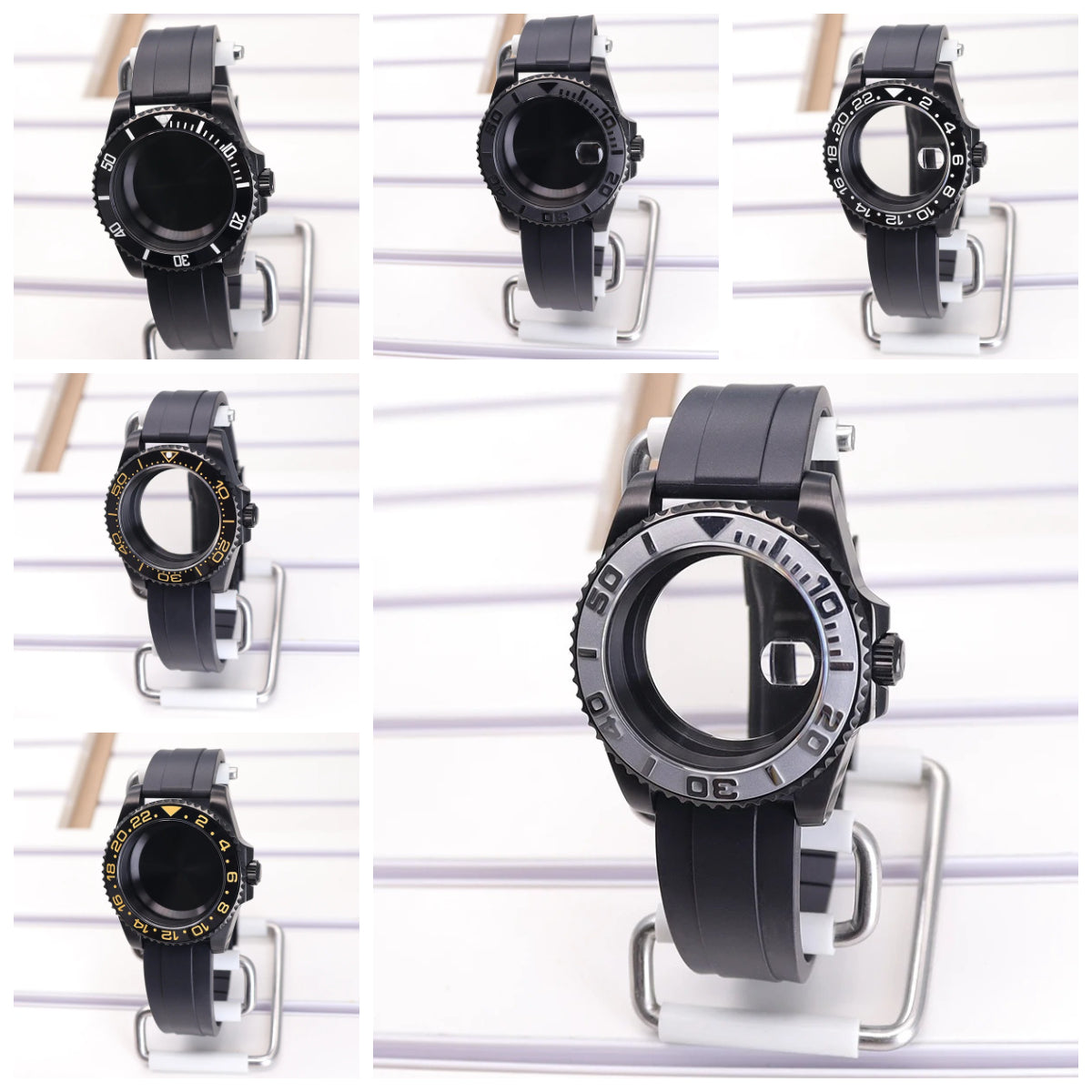 40mm SUB Diving Watch Case Strap For NH35 NH36 NH34 8215 Eta 2824 28.5mm Dial