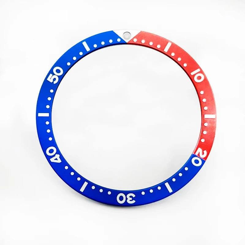 38 mm * 31,5 mm insert de lunette à anneau en aluminium plat avec perle lumineuse C3 pour Seiko SKX007 SKX009 Nouveaux accessoires de remplacement SRPD