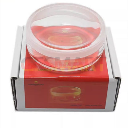 High Boron Silicon 90x35mm oil benzine cup for watch repair, durable tool accessory.