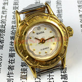 21mm Shanghai Made Lady Manual Mechanical Watch 17 Jews White Dial Golden Nail