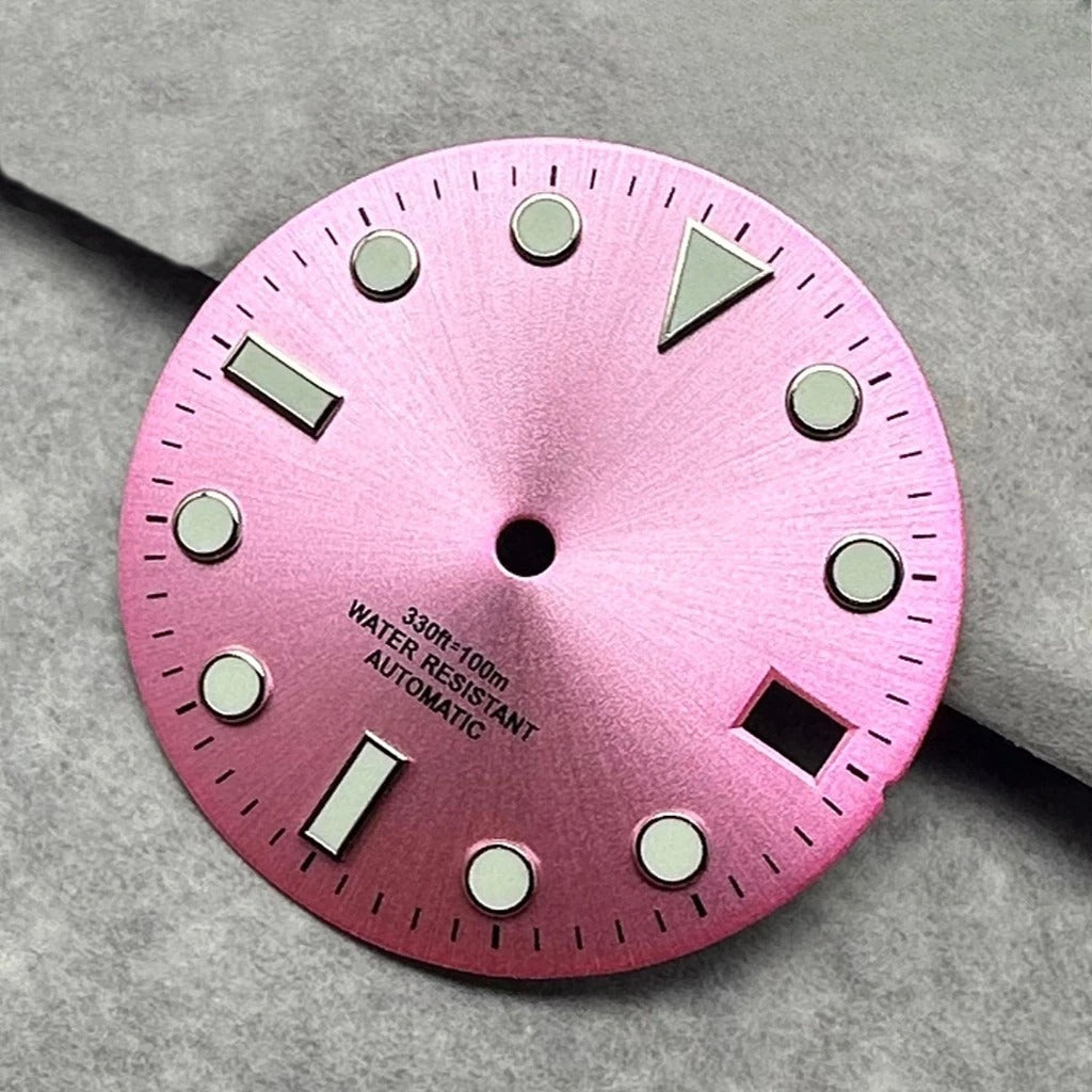 28.5mm Multicolor Watch Dial with Date Window Luminous Dial Fit NH35 /NH36/4R/7S
