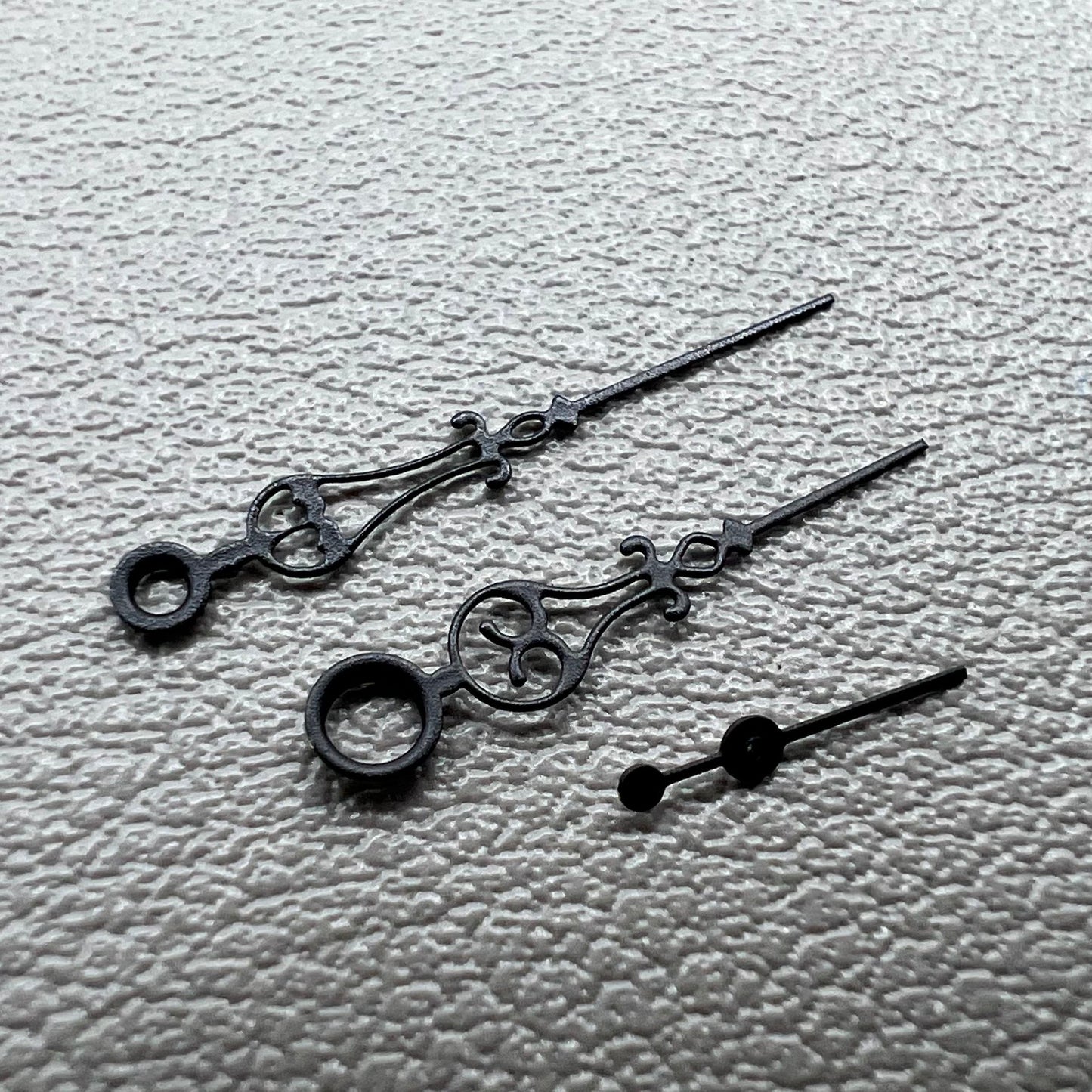 Black floral-style watch hands for Seagull ST3600 ST3621 and ETA6497 movements by Schwarze.