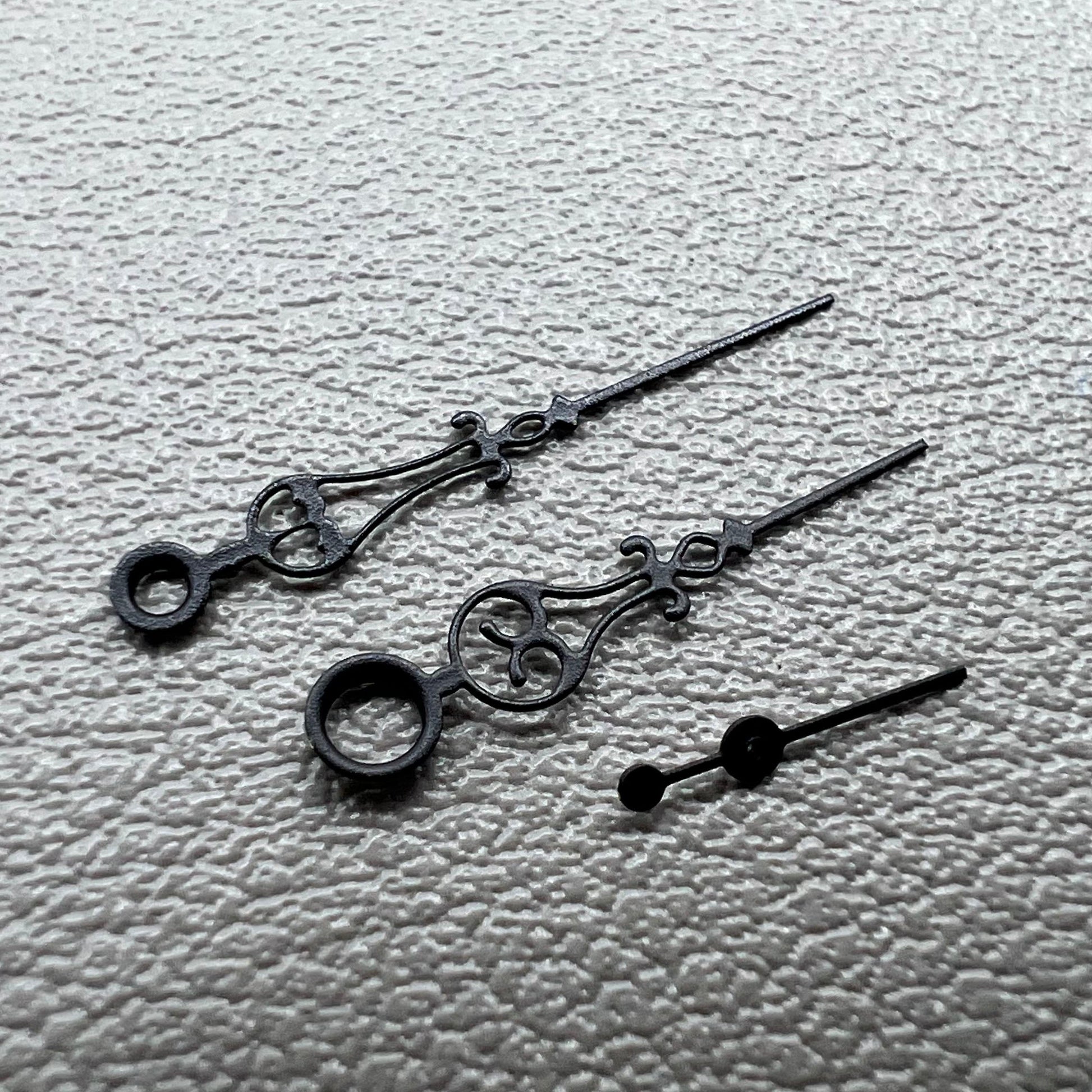 Black floral-style watch hands for Seagull ST3600 ST3621 and ETA6497 movements by Schwarze.