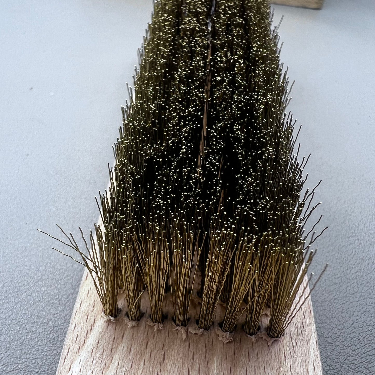 2 PIECES Copper Wire Brush Rust Removal Wooden Handle Metal Cleaning Jewelry Tool